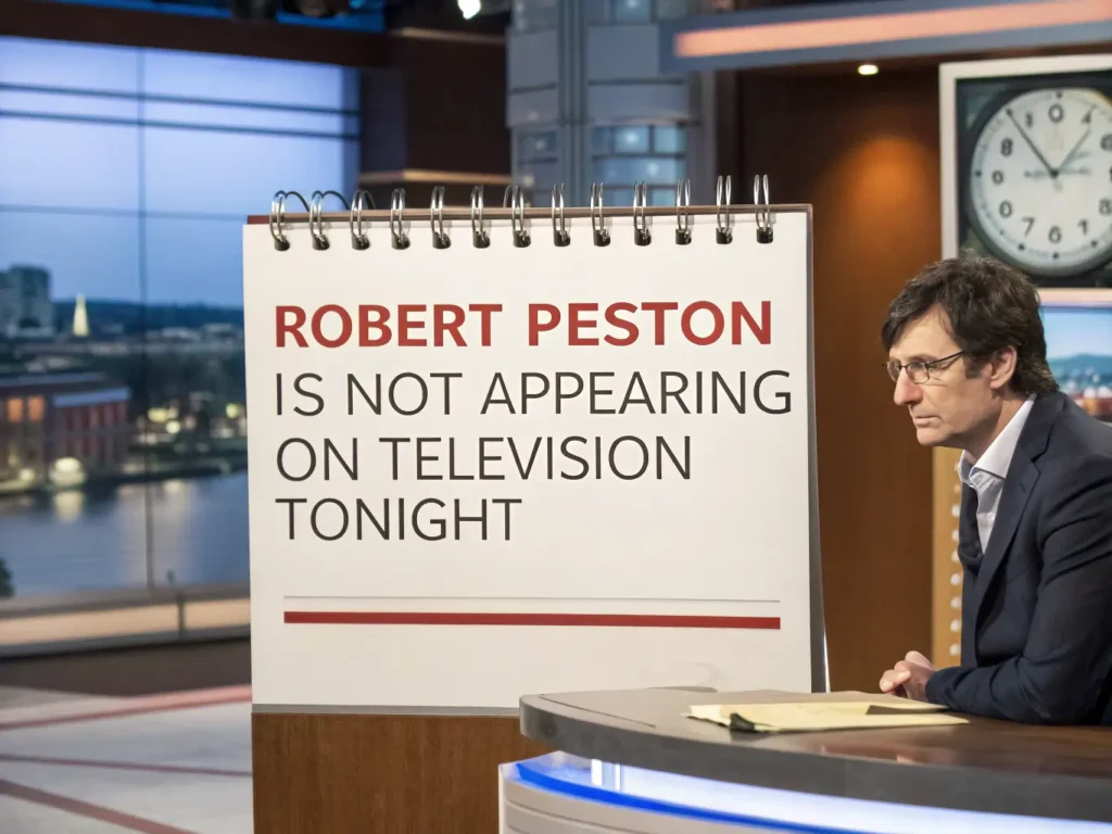 Why Is Robert Peston Not on TV Tonight? Full Guide & Schedule