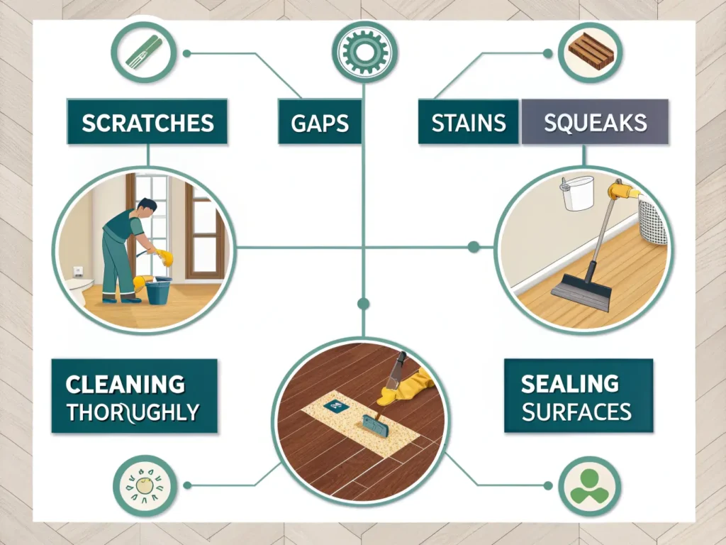 6 Ways to Fix a Damaged Floor Without Telling Your Landlord