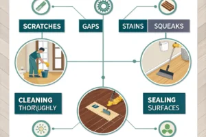 6 Ways to Fix a Damaged Floor Without Telling Your Landlord