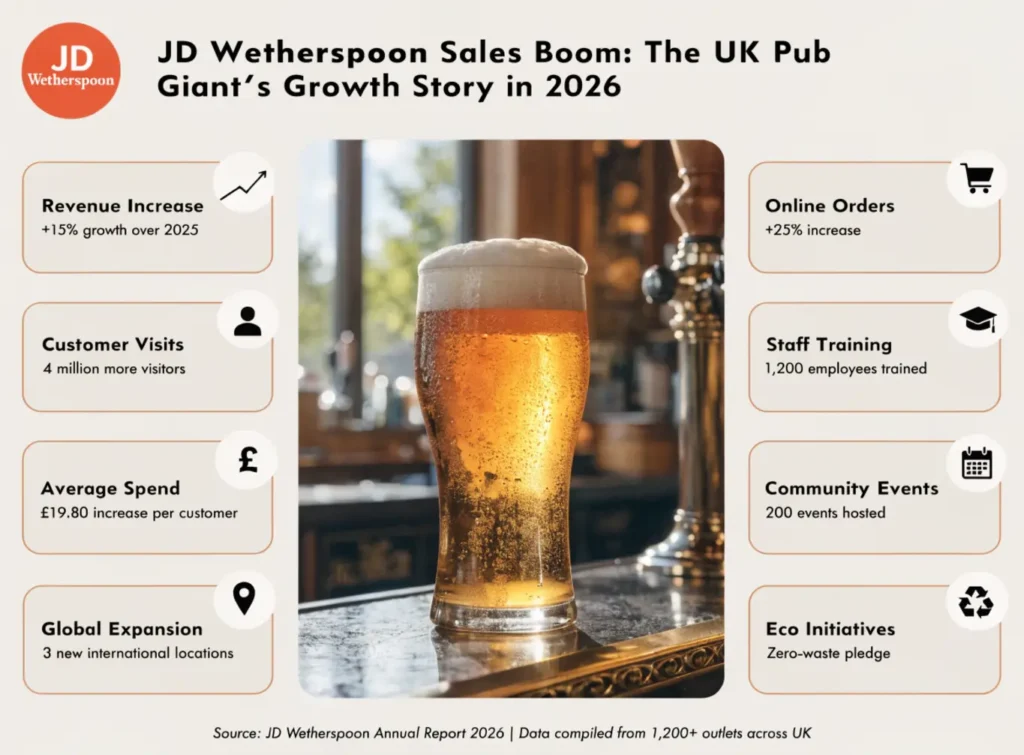 JD Wetherspoon Sales Boom: The UK Pub Giant’s Growth Story in 2026