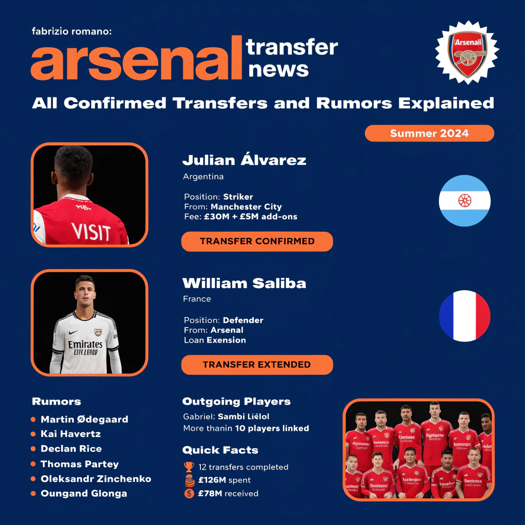 Fabrizio Romano Arsenal Transfer News All Confirmed Transfers And 